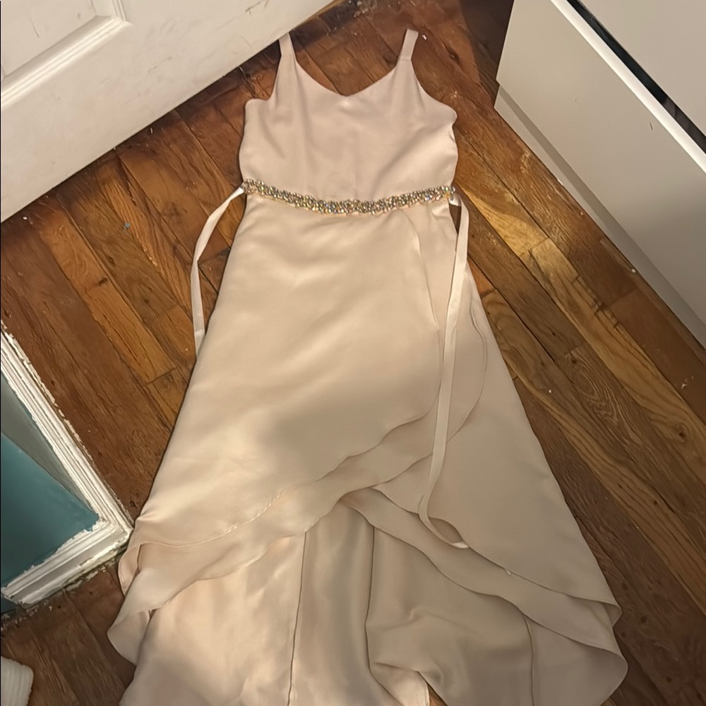 Rare Editions Cream High Low Sundress